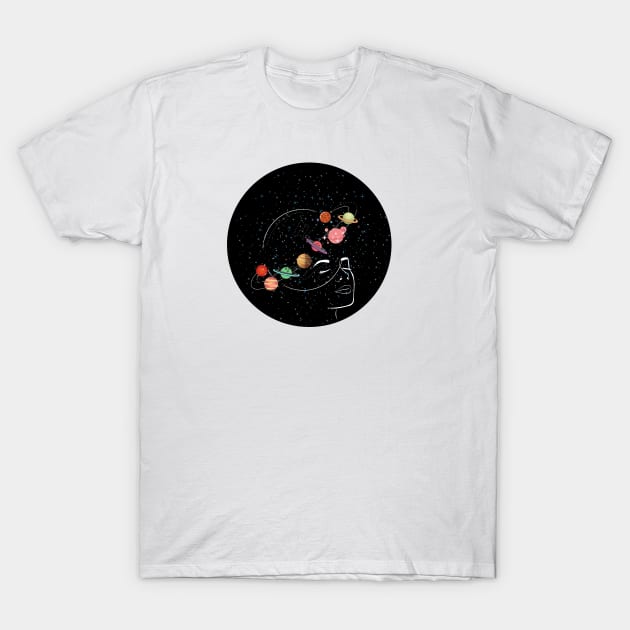 galaxy girl T-Shirt by Serotonin